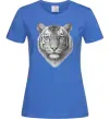 Женская футболка Білий тигр Ярко-синий фото