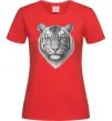 Женская футболка Білий тигр Красный фото