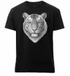 Чоловіча преміум футболка Білий тигр Чорний фото