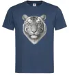 Мужская футболка Білий тигр Темно-синий фото