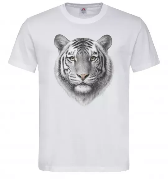 Мужская футболка Білий тигр Белый фото