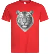 Мужская футболка Білий тигр Красный фото