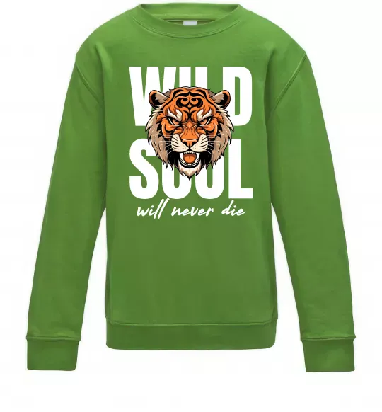 Детский Свитшот Wild soul Лаймовый фото
