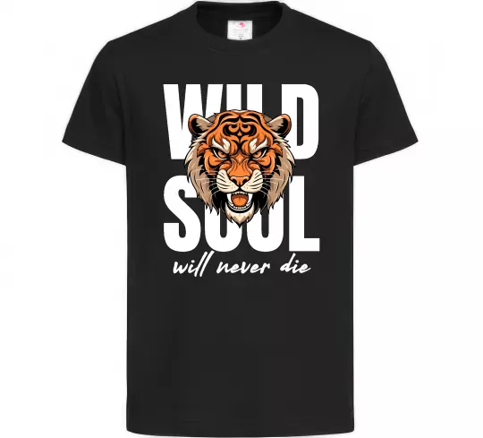 Дитяча футболка Wild soul Чорний фото