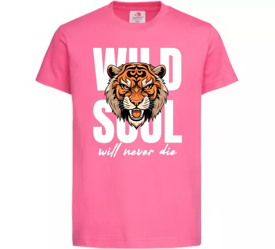 Дитяча футболка Wild soul Яскраво-рожевий фото