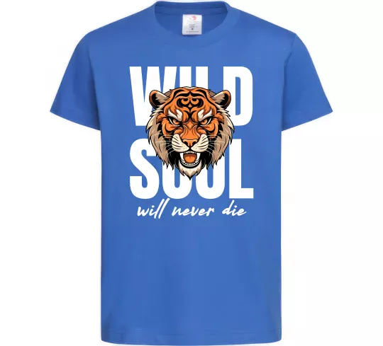 Дитяча футболка Wild soul Яскраво-синій фото
