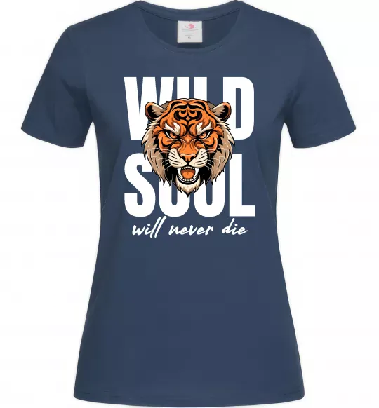Жіноча футболка Wild soul Темно-синій фото