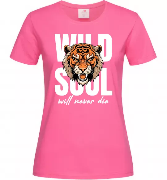 Жіноча футболка Wild soul Яскраво-рожевий фото