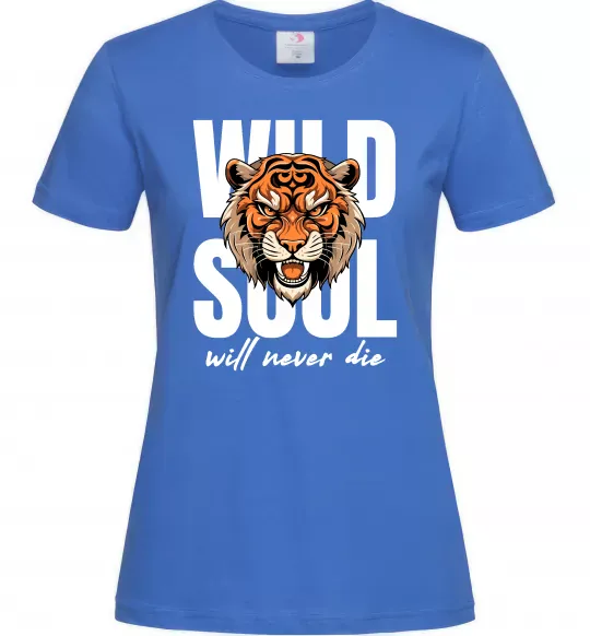 Жіноча футболка Wild soul Яскраво-синій фото