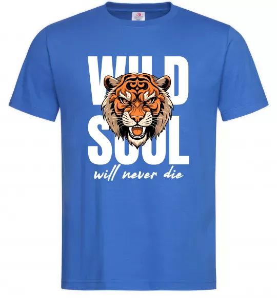 Чоловіча футболка Wild soul Яскраво-синій фото
