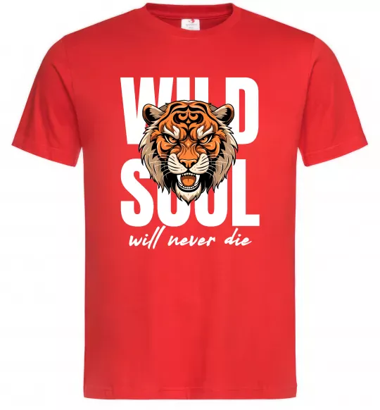 Чоловіча футболка Wild soul Червоний фото