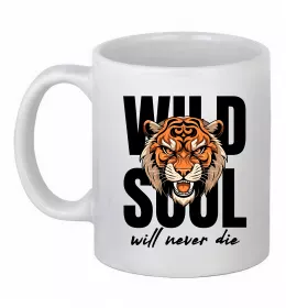 Чашка керамическая Білий тигр Белый фото