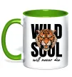 Чашка с цветной ручкой Wild soul Зеленый фото