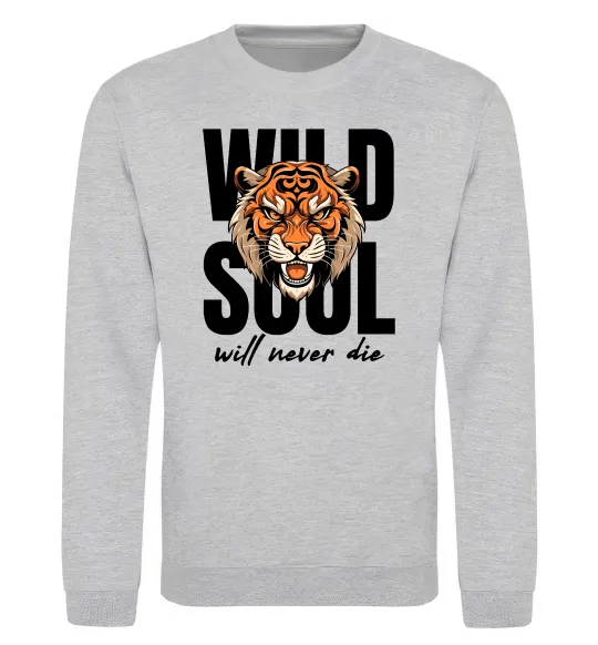 Свитшот Wild soul Серый меланж фото