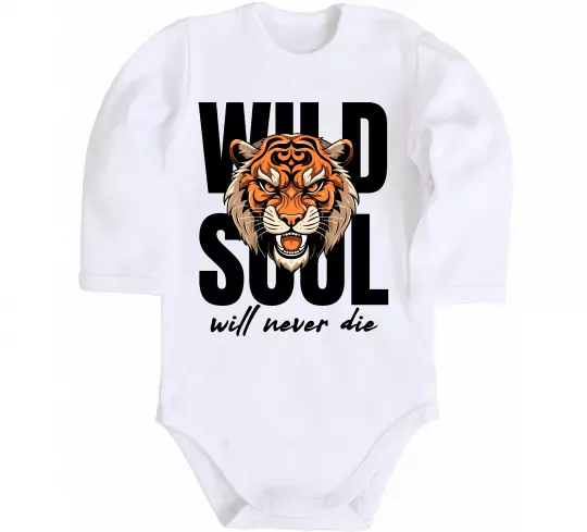 Дитячий бодік Wild soul Білий фото