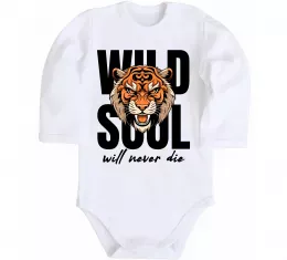 Детский боди Wild soul Белый фото