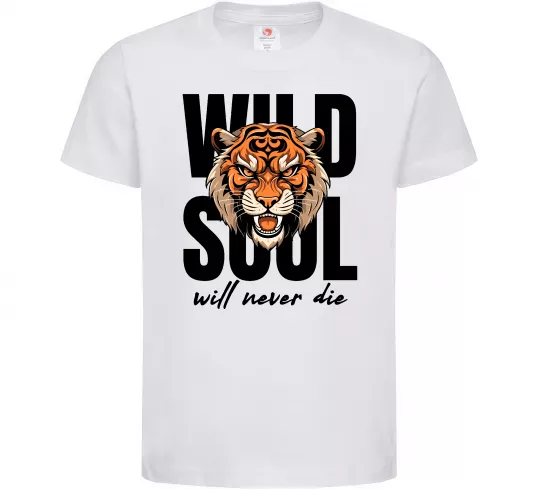 Дитяча футболка Wild soul Білий фото