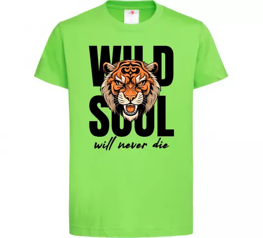 Дитяча футболка Wild soul Лаймовий фото