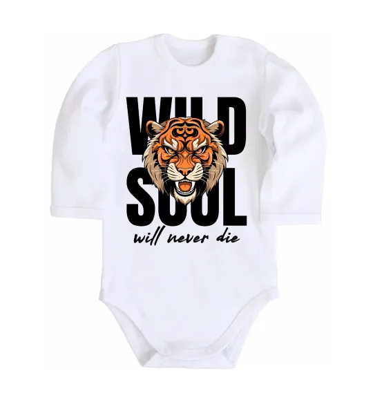 Детский боди Wild soul Белый фото