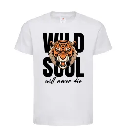 Дитяча футболка Wild soul Білий фото