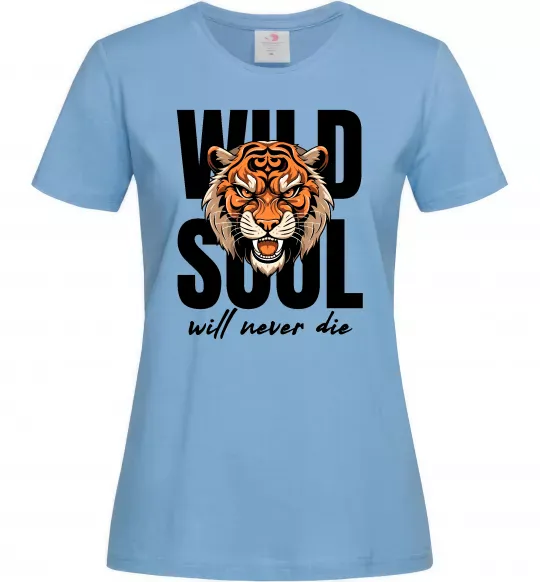 Жіноча футболка Wild soul Блакитний фото
