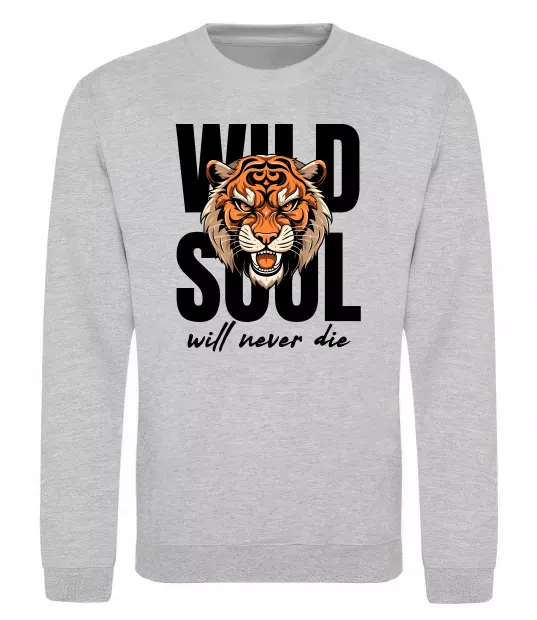 Свитшот Wild soul Серый меланж фото