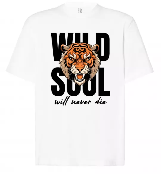 Футболка Оверсайз Wild soul Белый фото