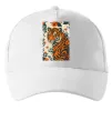 Кепка Tiger flowers Білий фото