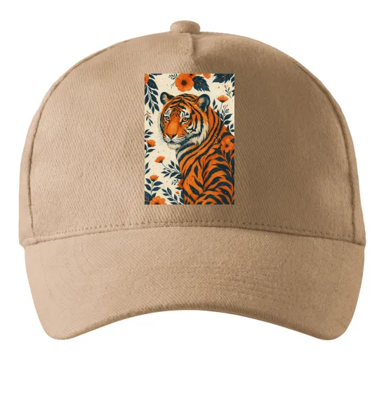 Кепка Tiger flowers Пісочний фото