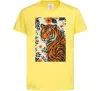 Дитяча футболка Tiger flowers Лимонний фото
