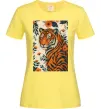 Жіноча футболка Tiger flowers Лимонний фото