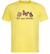 Мужская футболка Live your dreams Лимонный фото