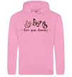 Жіноча толстовка (худі) Live your dreams Рожевий фото