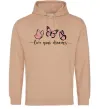 Жіноча толстовка (худі) Live your dreams Пісочний фото
