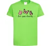 Дитяча футболка Live your dreams Лаймовий фото