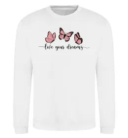 Світшот Live your dreams Білий фото