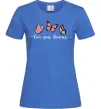 Женская футболка Live your dreams Ярко-синий фото