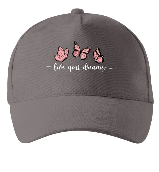 Кепка Live your dreams Серый фото
