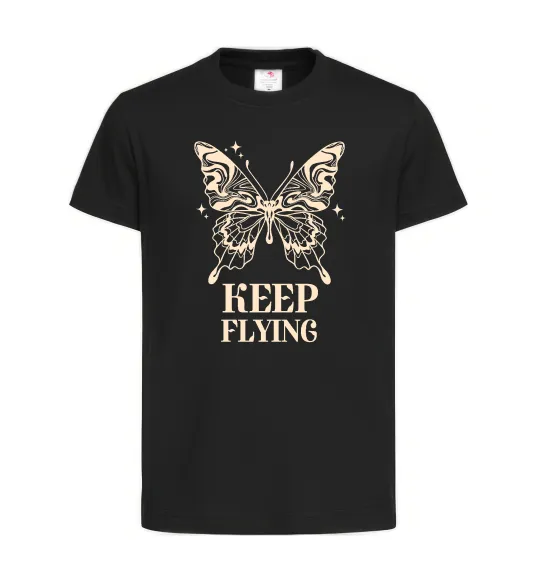 Детская футболка Keep flying Черный фото