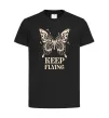 Детская футболка Keep flying Черный фото
