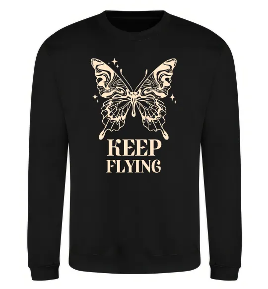 Свитшот Keep flying Черный фото