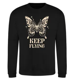 Світшот Keep flying Чорний фото