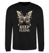 Свитшот Keep flying Черный фото