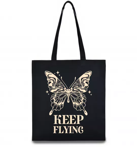 Еко-сумка Keep flying Чорний фото