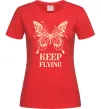 Женская футболка Keep flying Красный фото