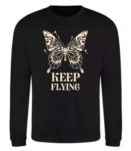 Свитшот Keep flying Черный фото