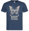 Мужская футболка Keep flying Темно-синий фото