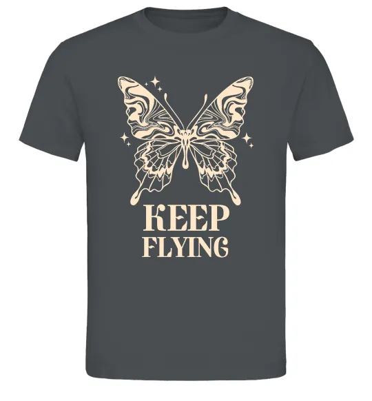 Мужская футболка Keep flying Графит фото