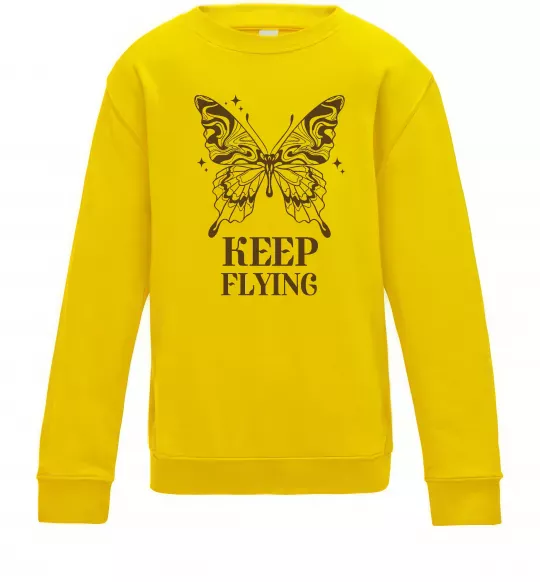 Дитячий світшот Keep flying Сонячно жовтий фото