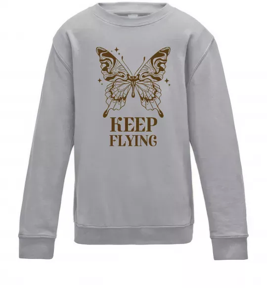 Дитячий світшот Keep flying Сірий меланж фото